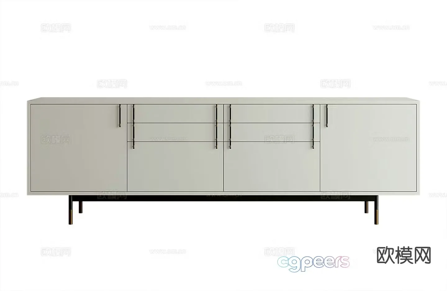 Modern side cabinet entrance cabinet 3d model