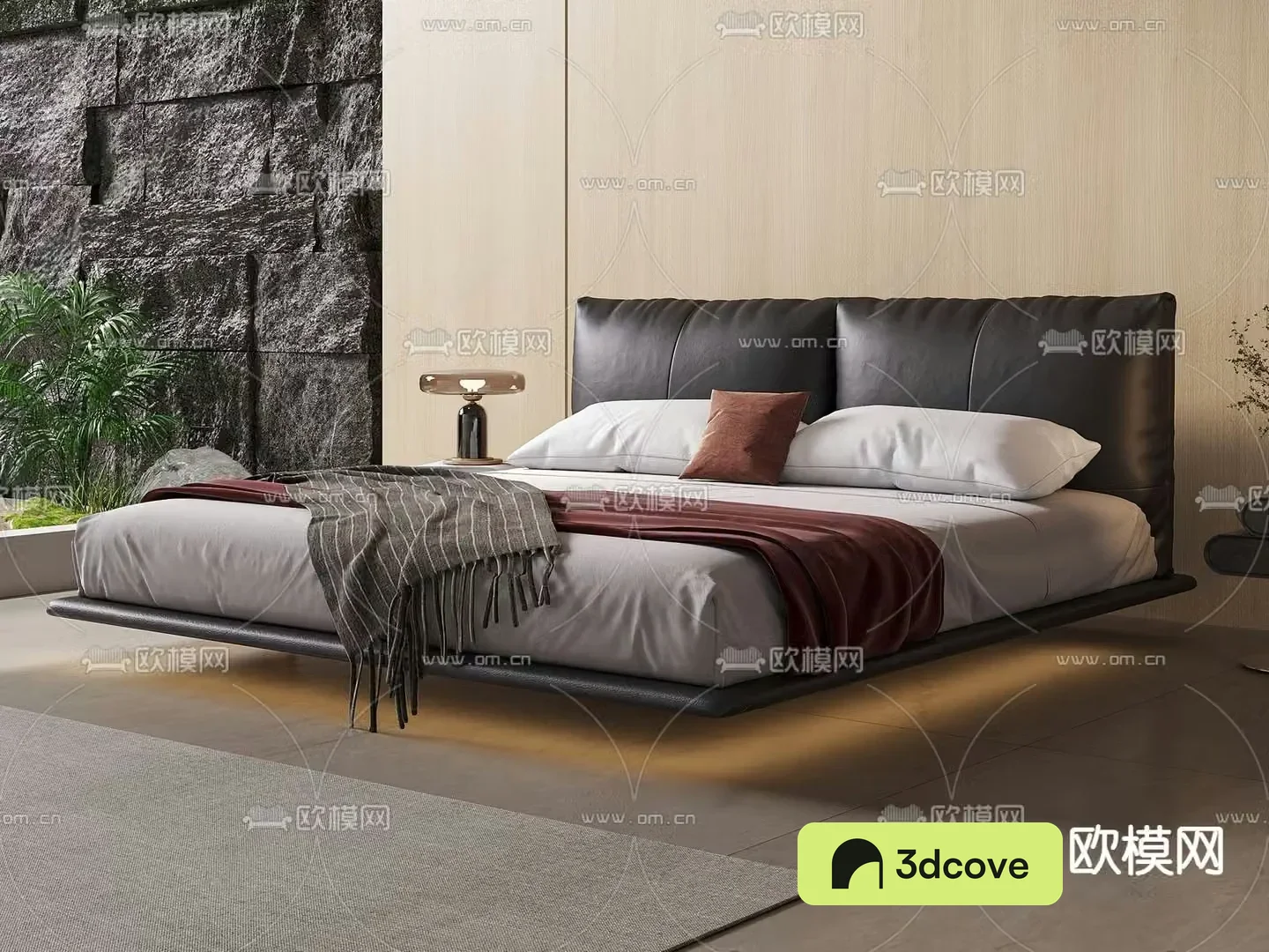 Modern double bed commercial bed