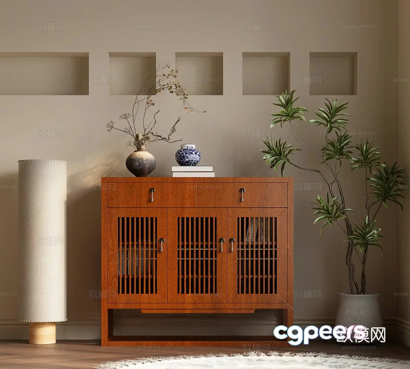 Chinese tea cabinet new Chinese tea cabinet 3D model