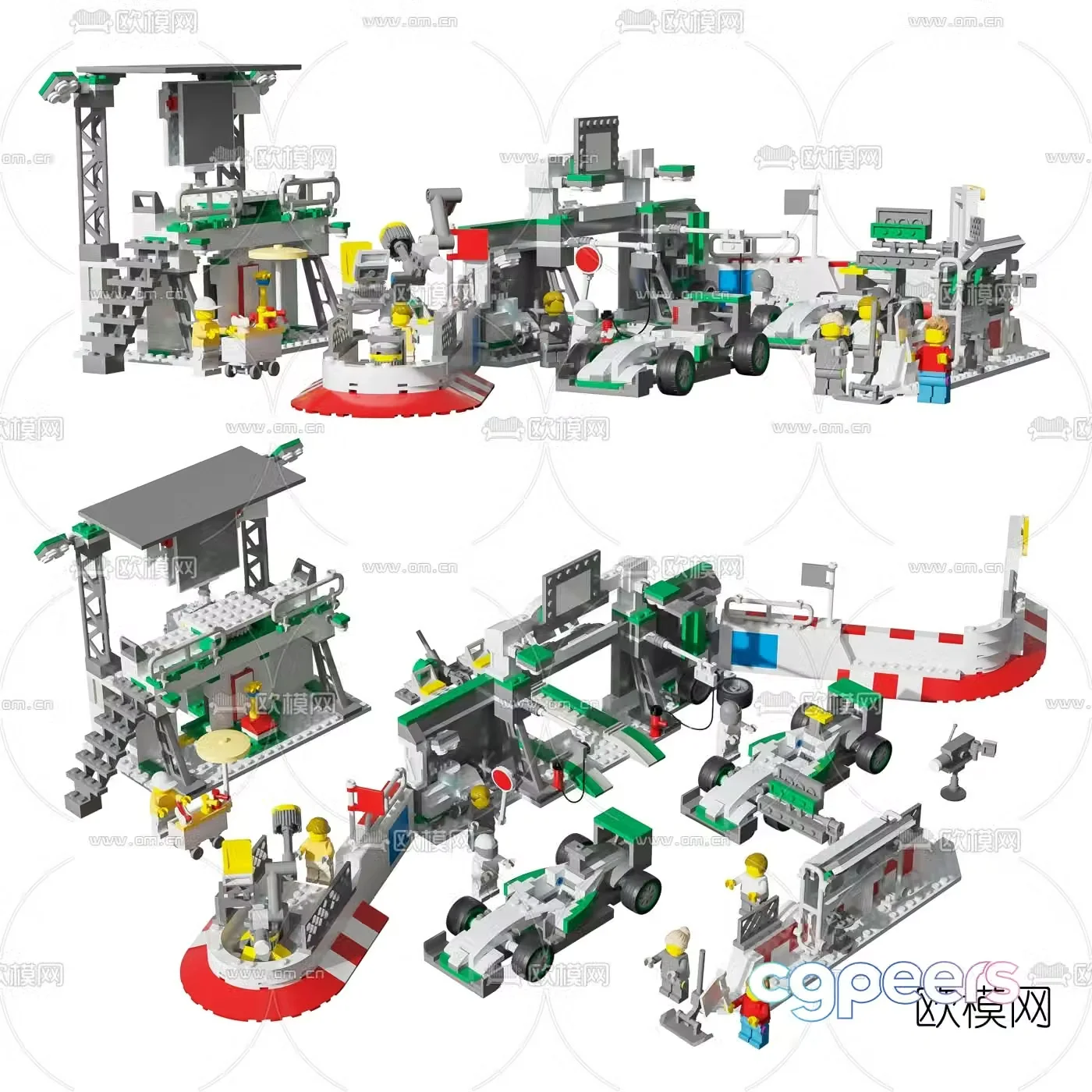 Modern lego toys 3d model
