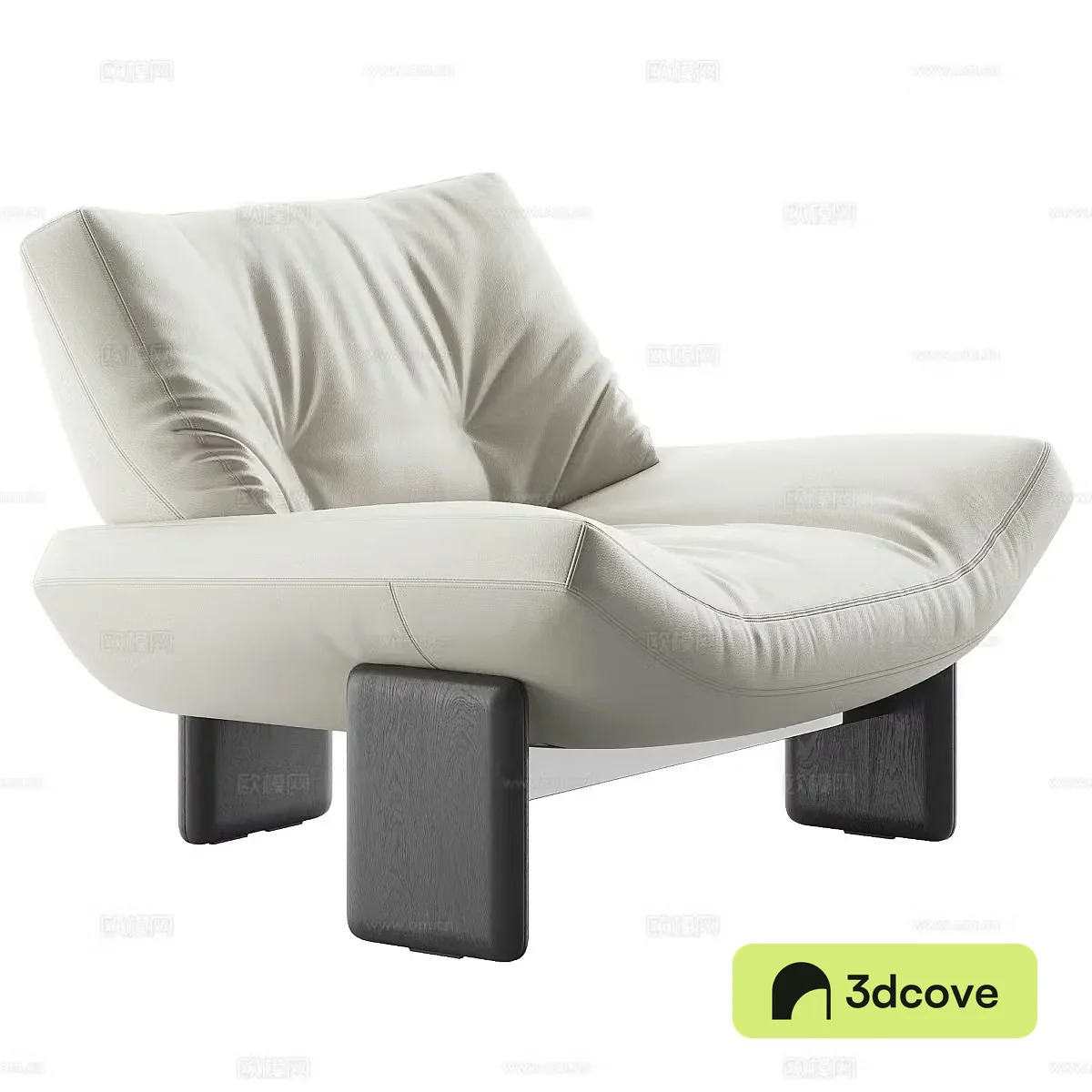 Cream style single sofa Leather single chair Leather