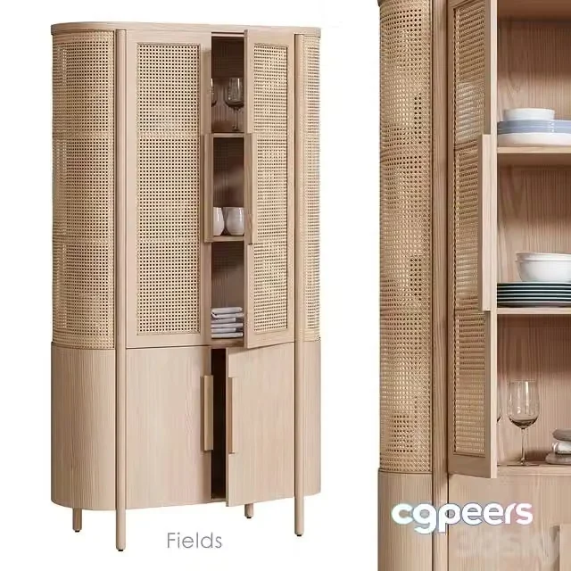 3ds Max Free – Fields Storage cabinet by Crate&Barrel