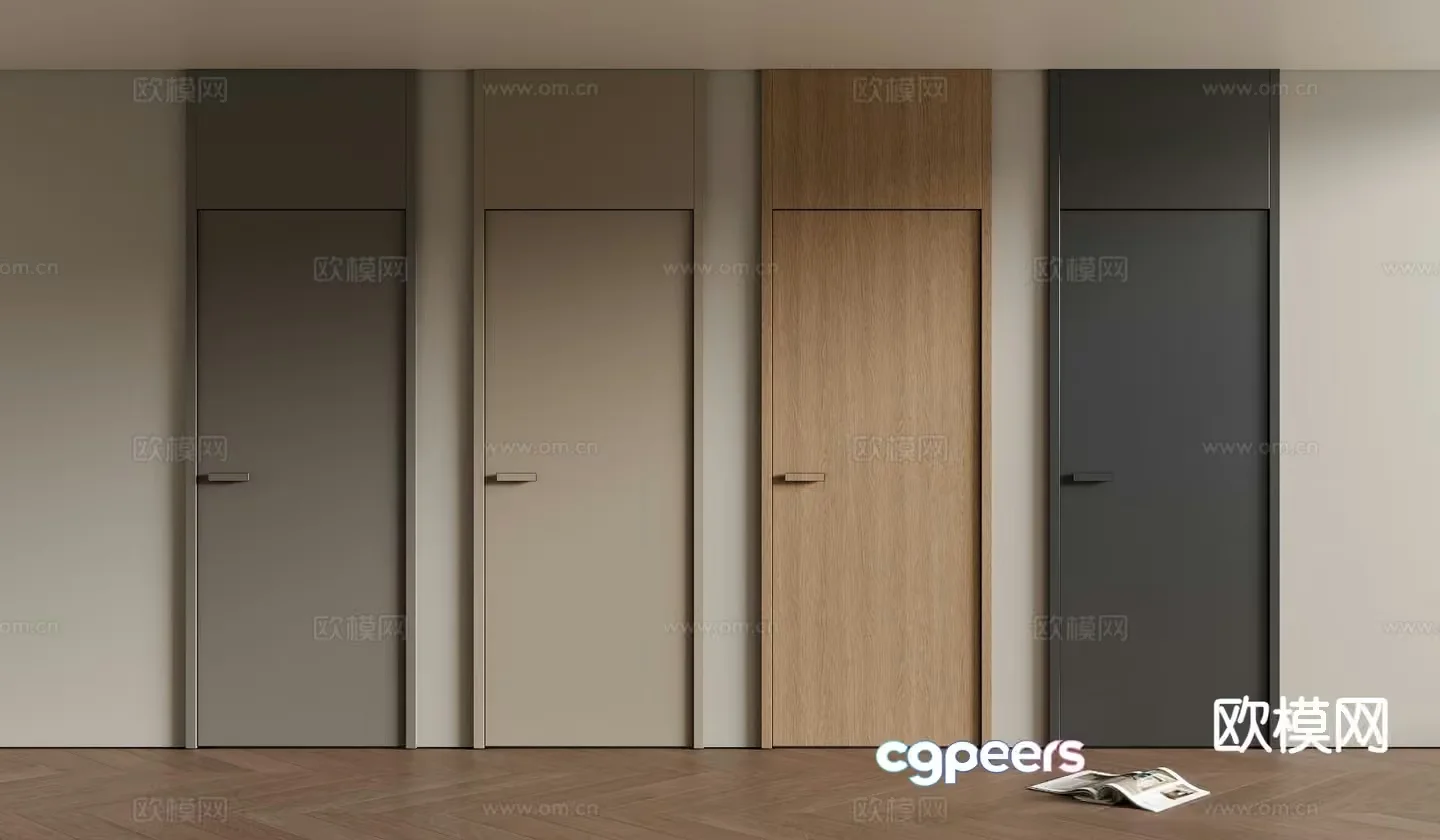 Modern Interior Doors 3D Model – 876 – VRAY Render