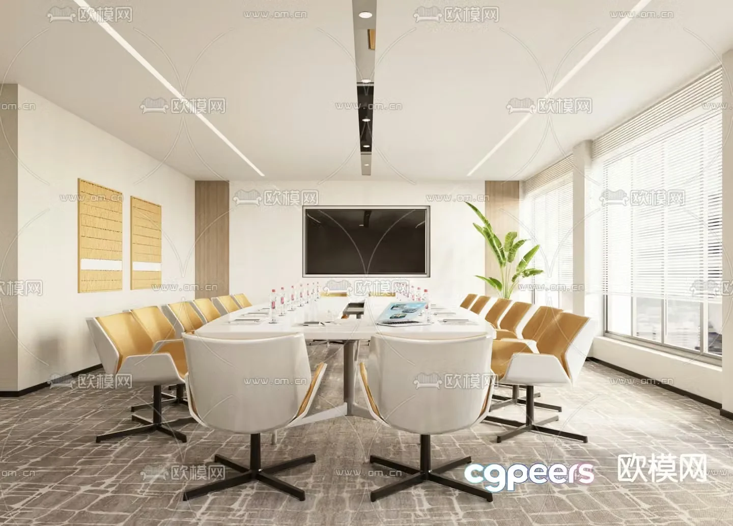 Modern conference room 3d model