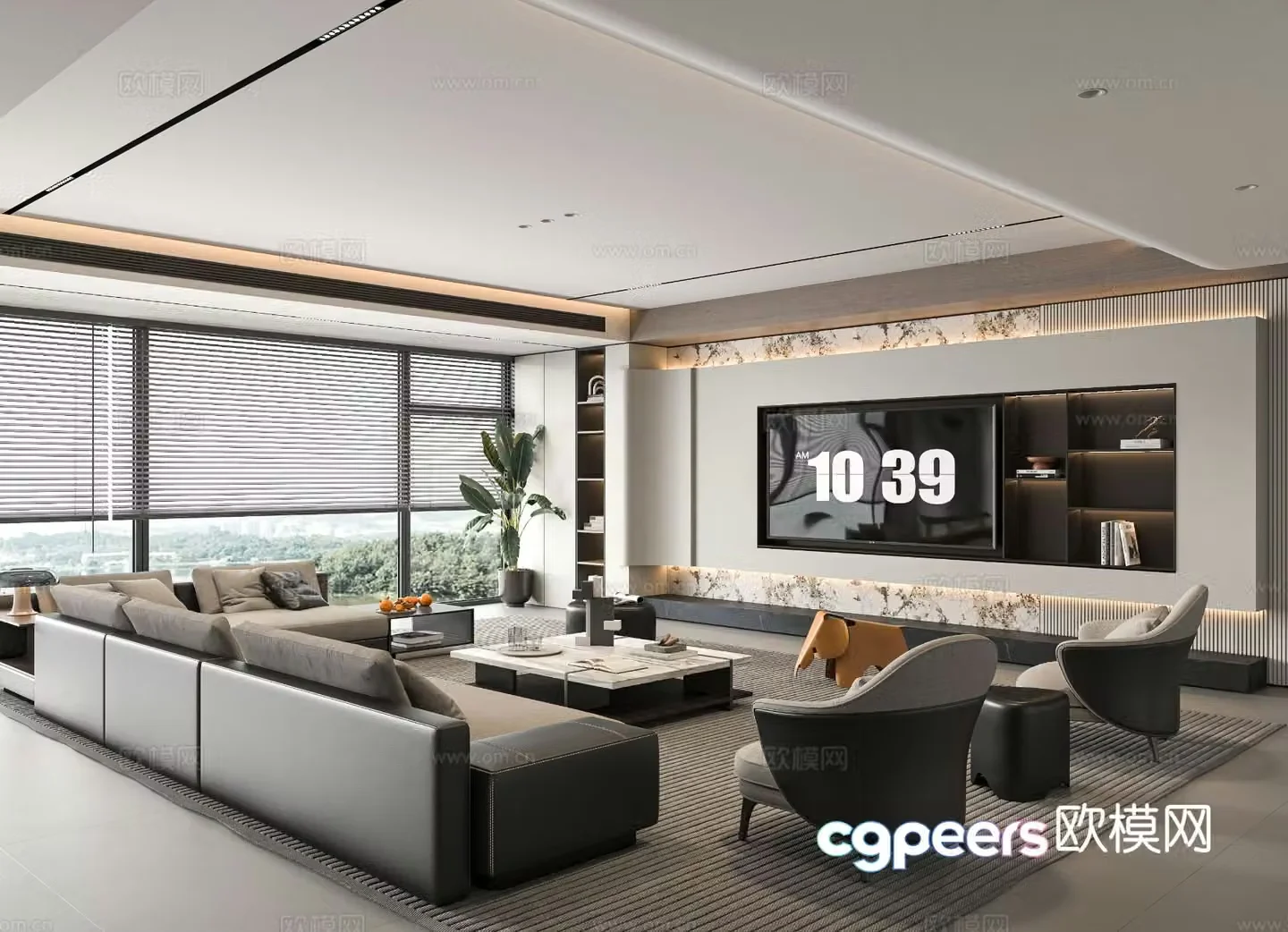 Modern living room 3d model