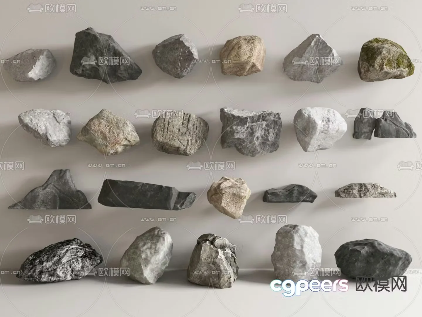 rockery stone stone sculpture stone 3d model