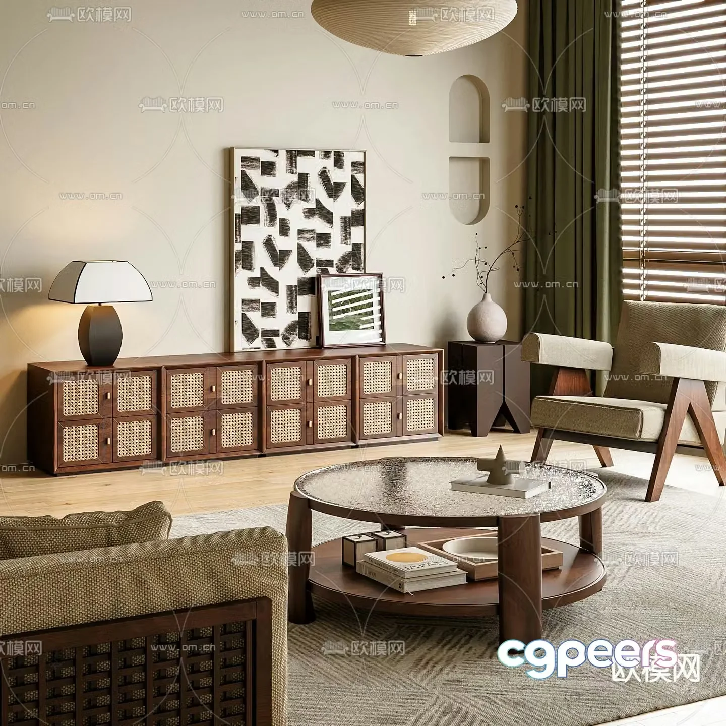 Medieval style coffee table round coffee table 3d model