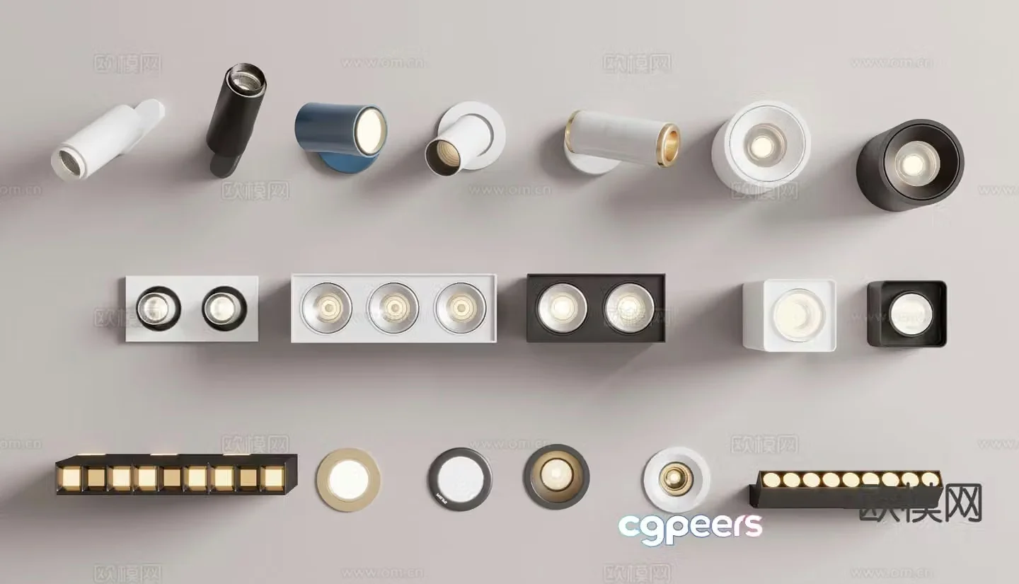Recessed downlight spotlight 3d model