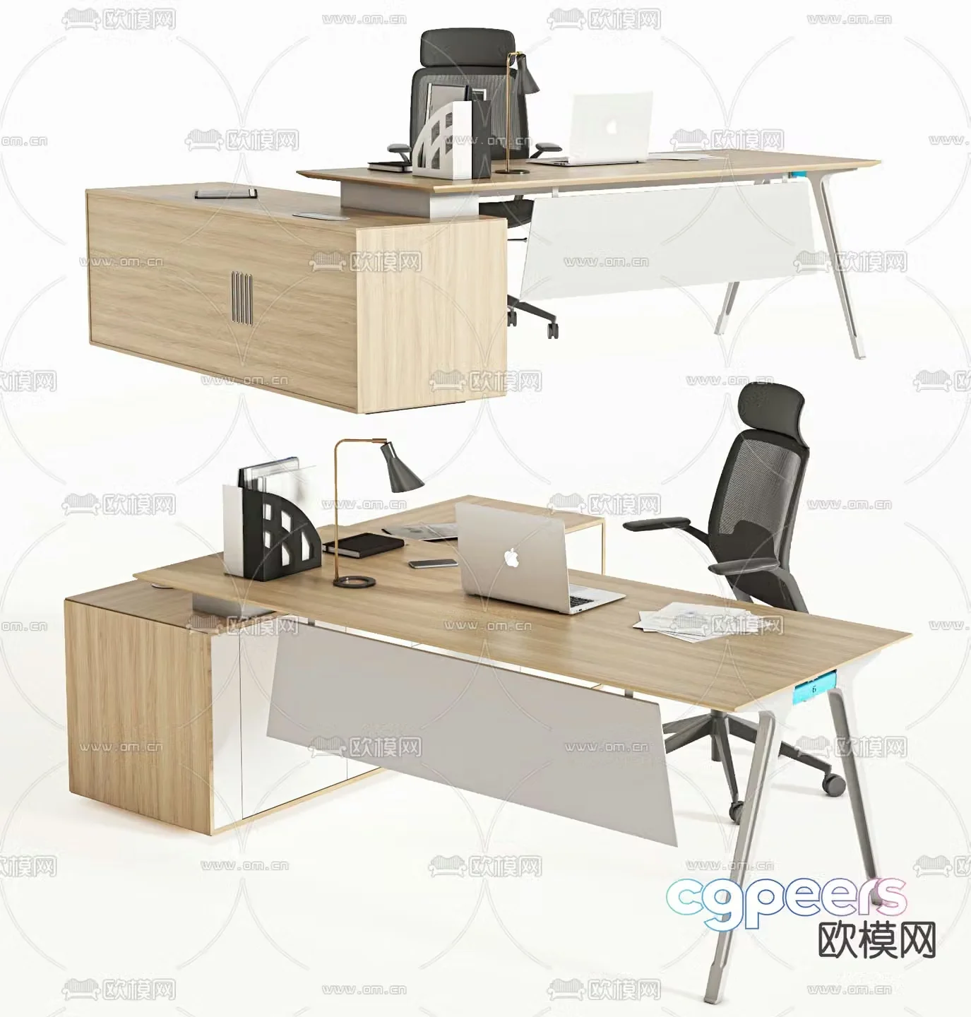 Office desk desk desk supervisor desk boss desk 3D model