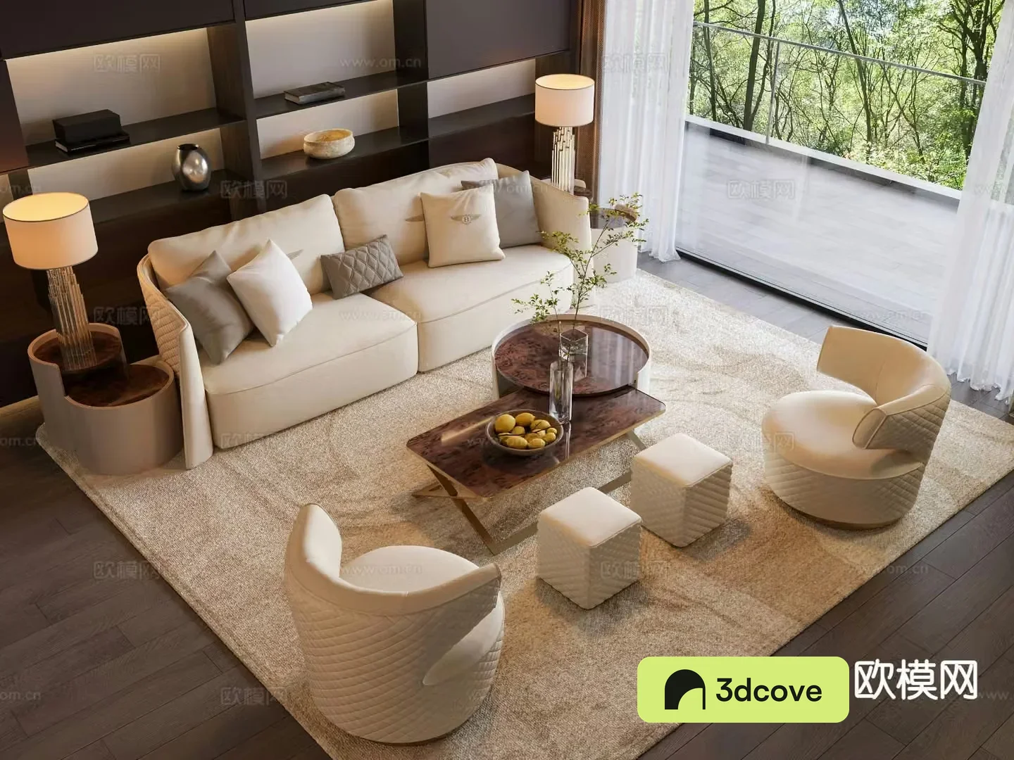 Medieval style modular sofa