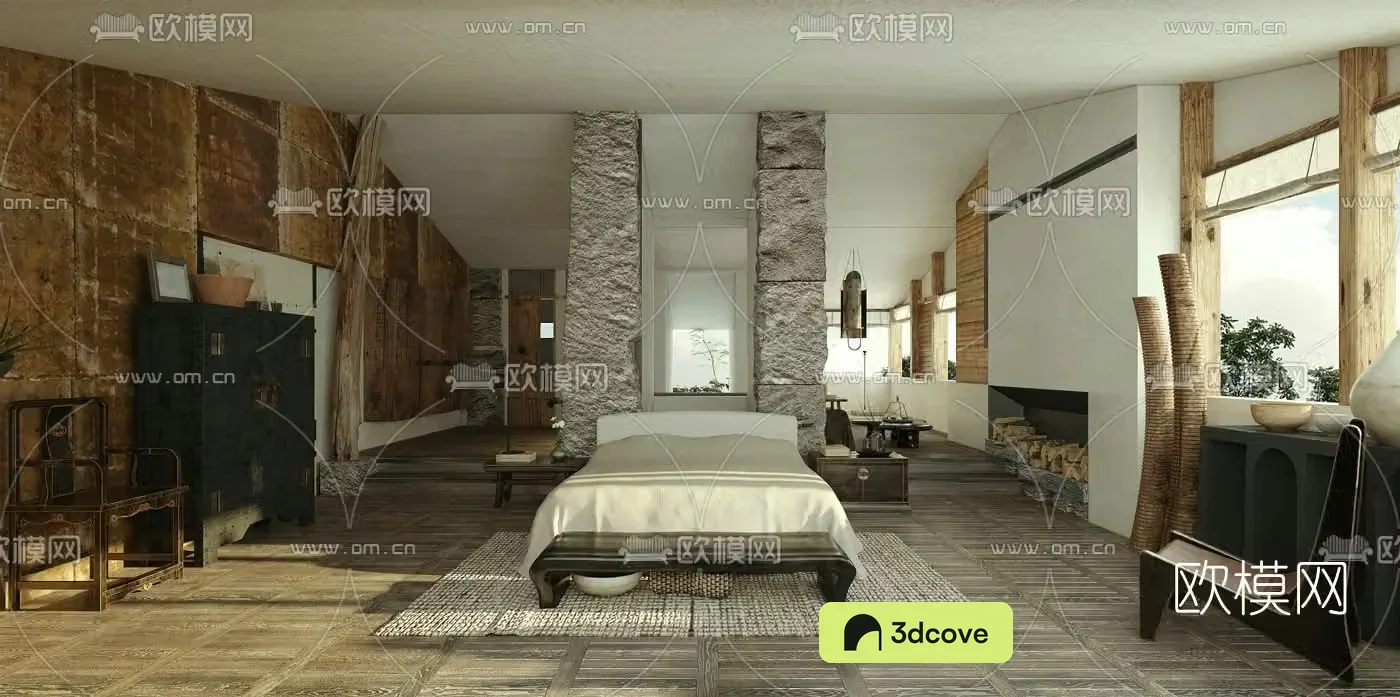 Natural style B&B guest room