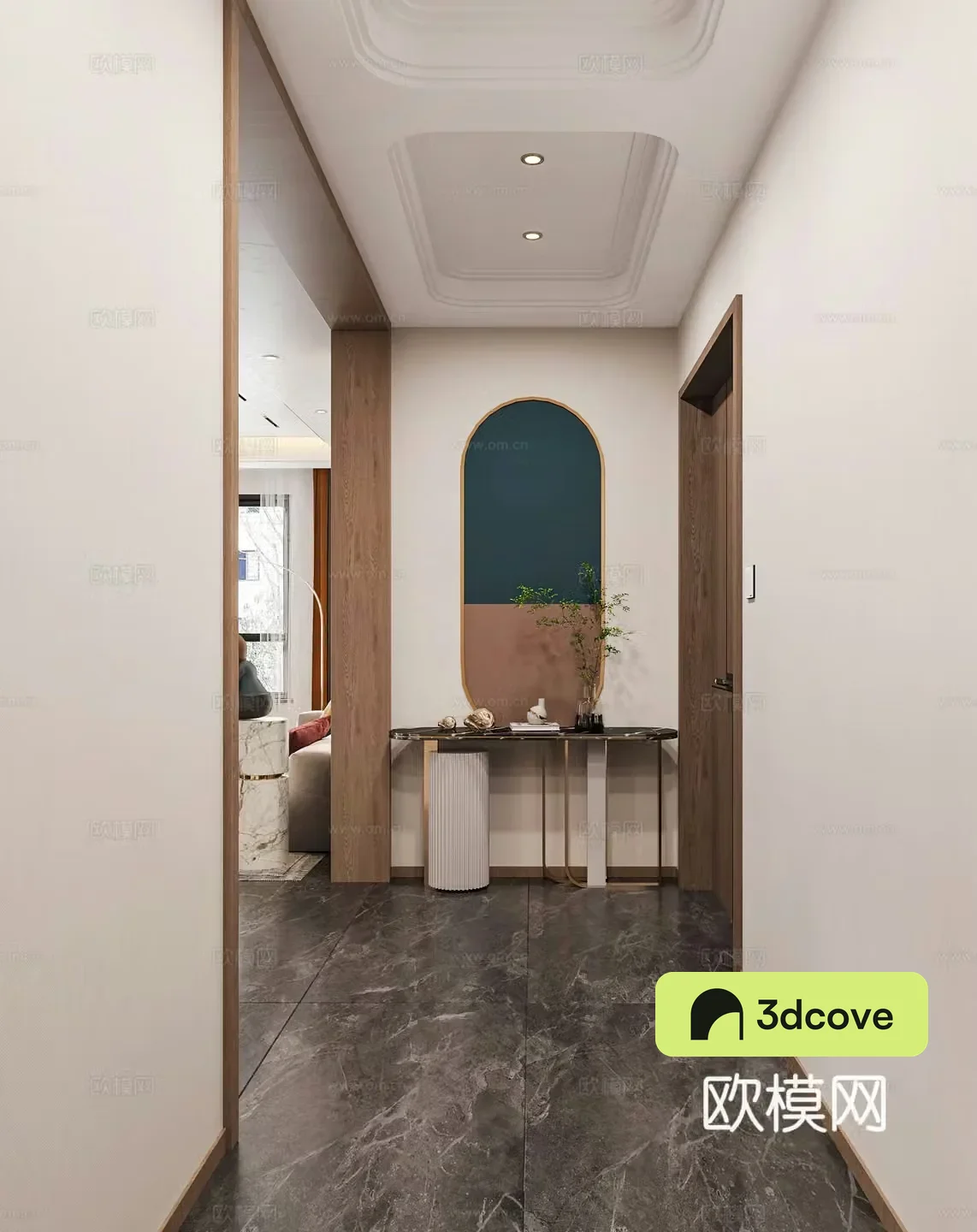 Modern porch cabinet light luxury view wall decorative wall shoe cabinet ornament decoration