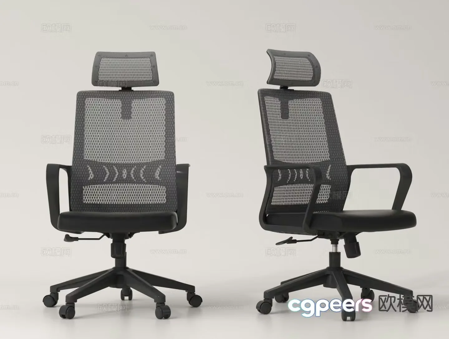 Office chair work chair employee chair swivel chair 3d model