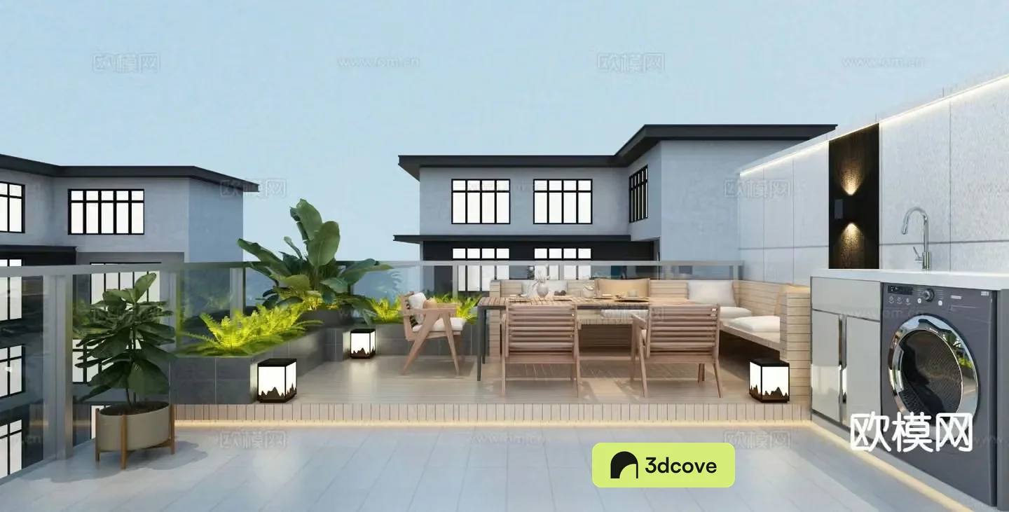 Modern courtyard garden courtyard landscape