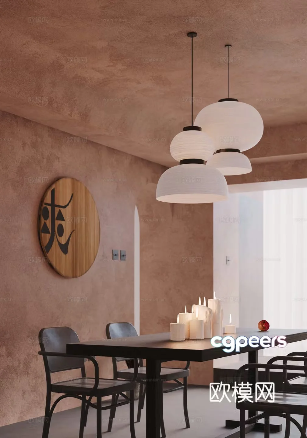 Jijifeng high-end restaurant lamp 3d model