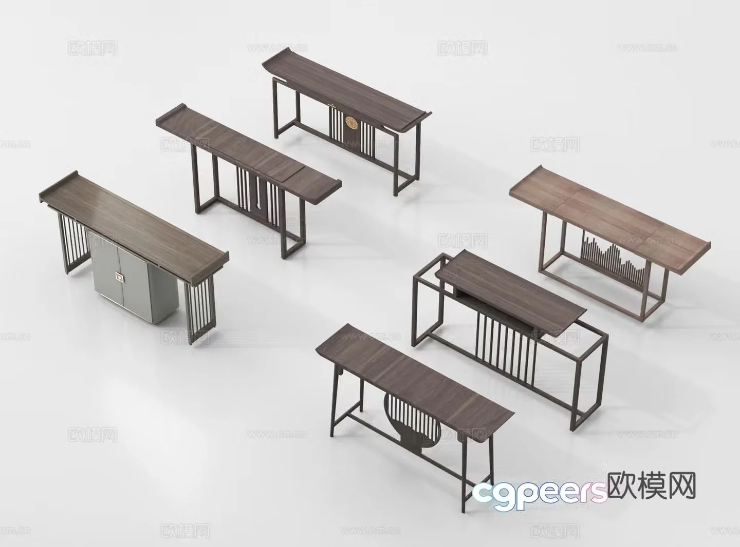End view platform End view 3D model