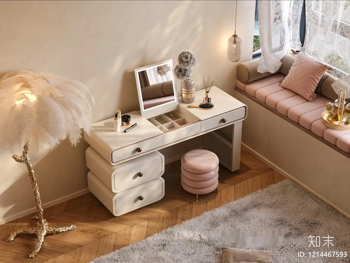 Cozy Bedroom 3D Model – 11932 – VRAY Render