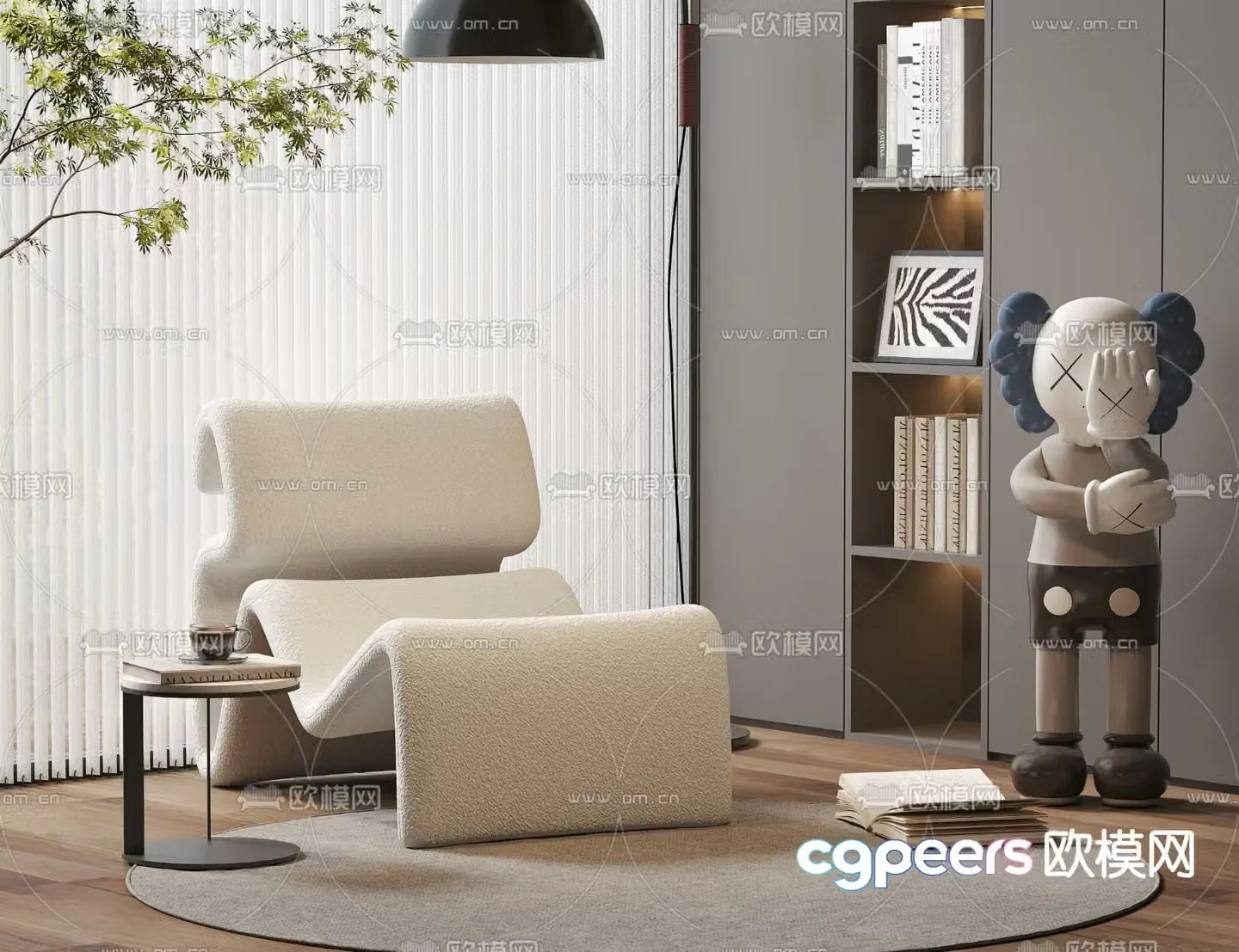 Modern lounge chair lounge chair 3d model