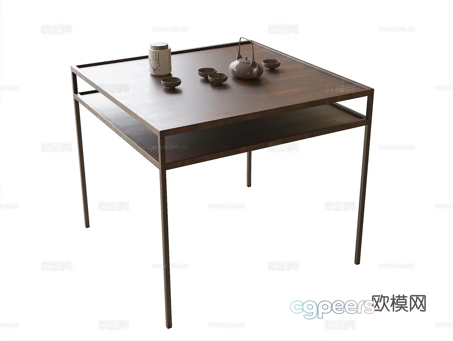 Chinese tea table 3D model