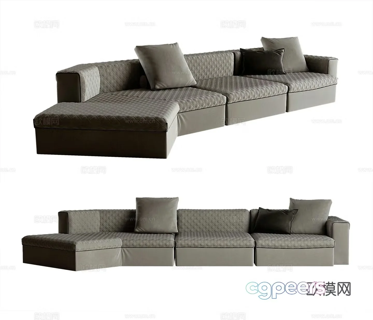 Modern multiplayer sofa 3d model