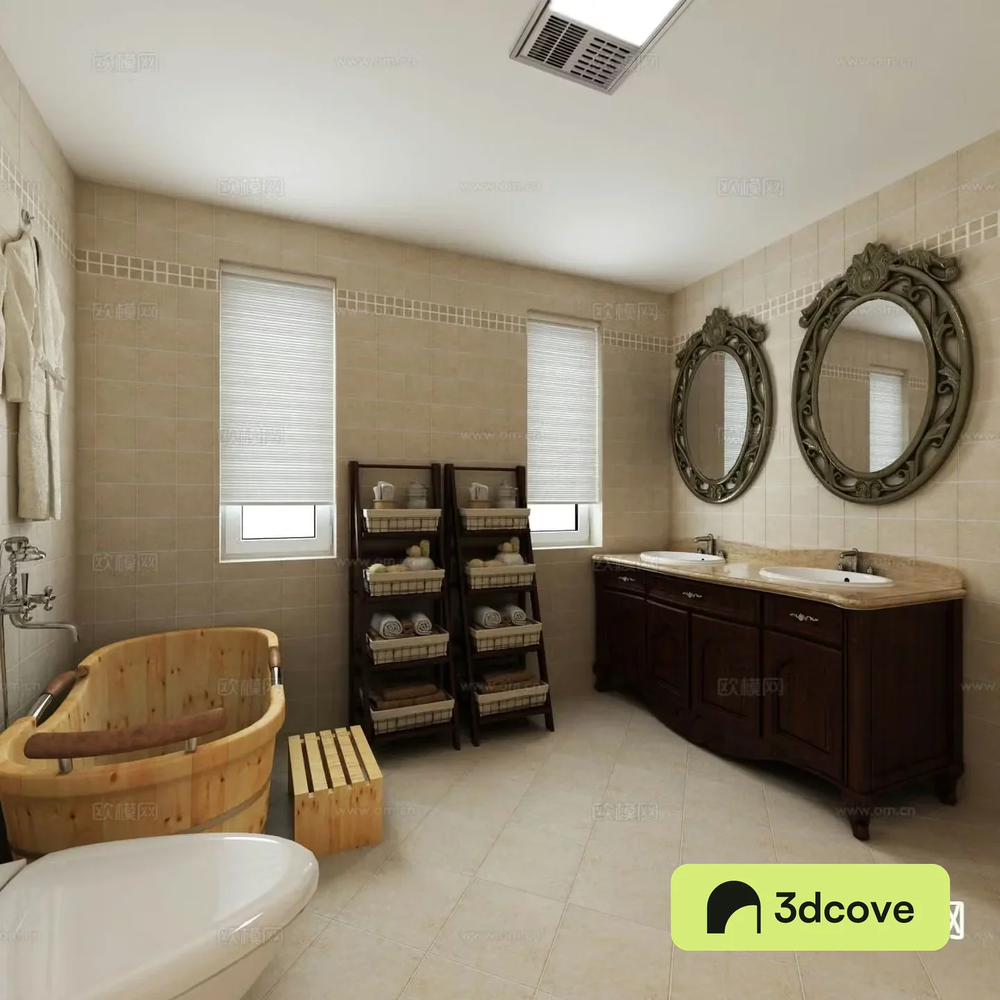 European style bathroom sauna room bathroom