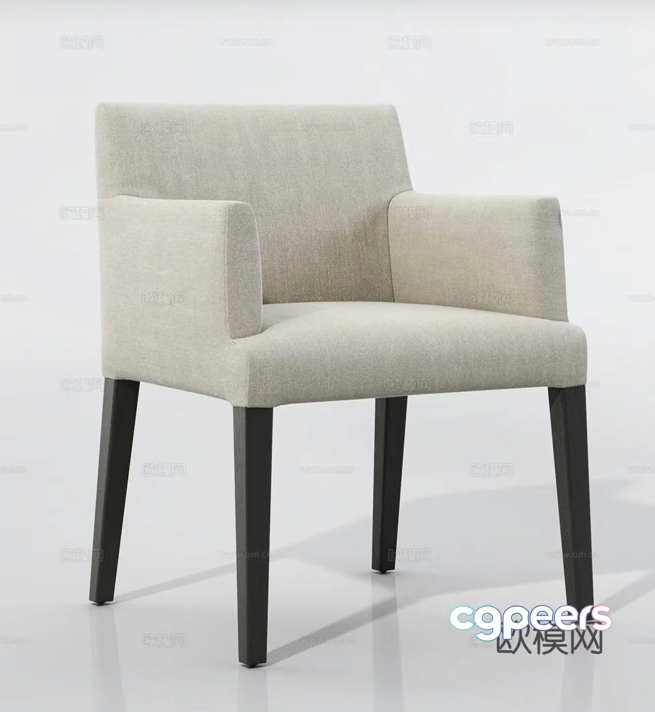 Modern casual chair Single chair Cloth chair Book chair Dining chair 3d model