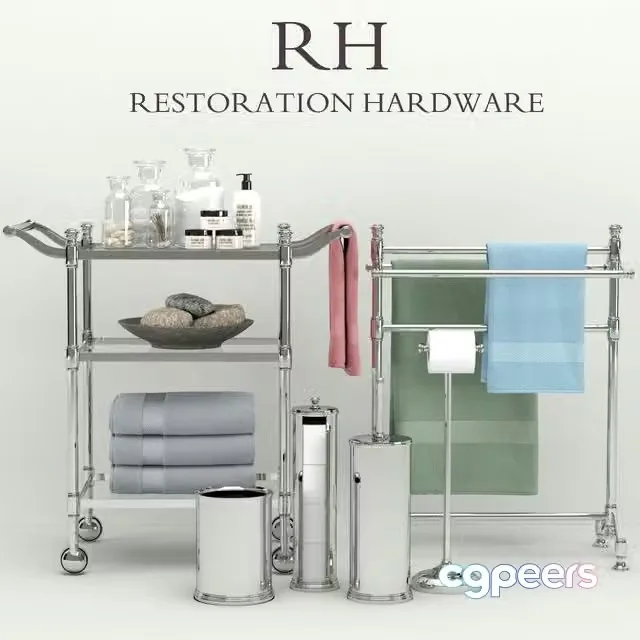 3ds Max Free – Restoration Hardware bathroom acsessories 4