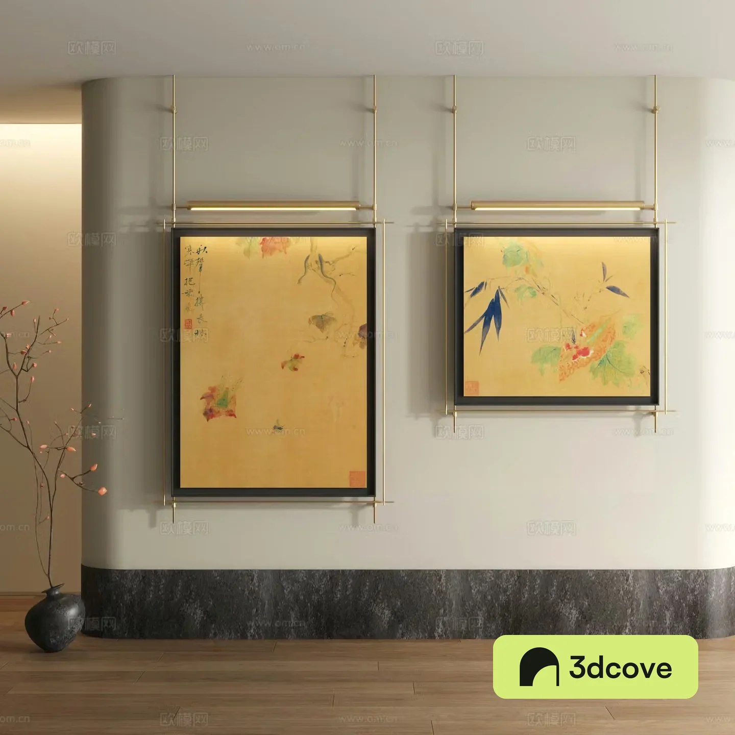 Song style decorative painting New Chinese style landscape painting
