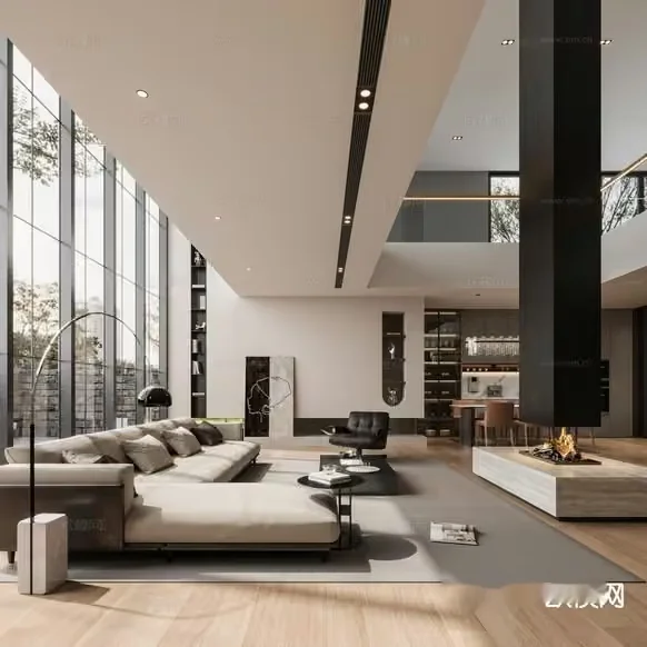 Modern Living Room 3D Model – 3641 – CORONA Render