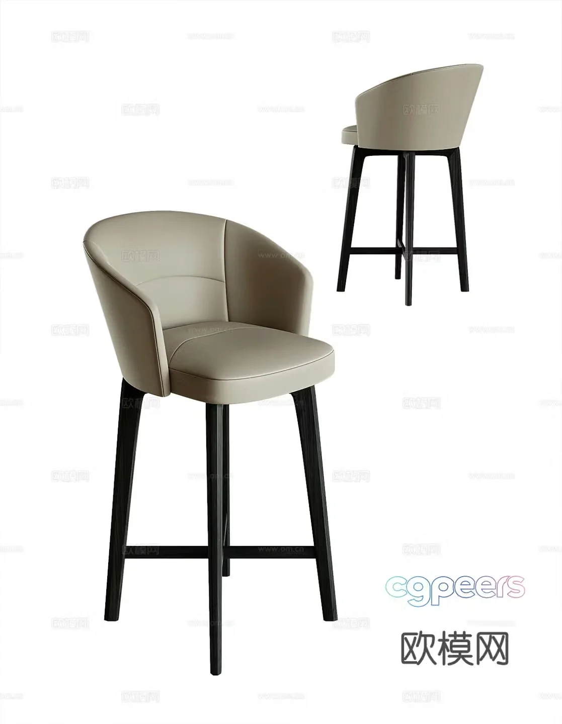 Modern bar stool bar stool high stool 3d model