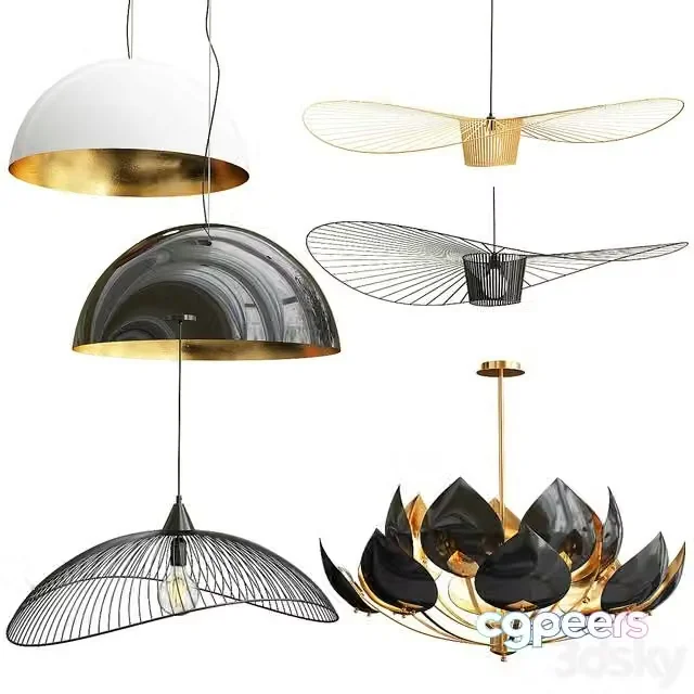 3ds Max Free – Collection of new minimalist chandelier_5