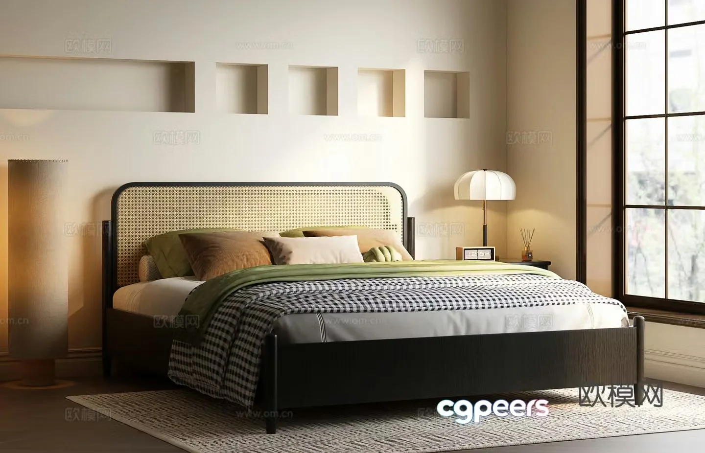 Modern medieval style bed Modern bed French medieval style bed 3D model