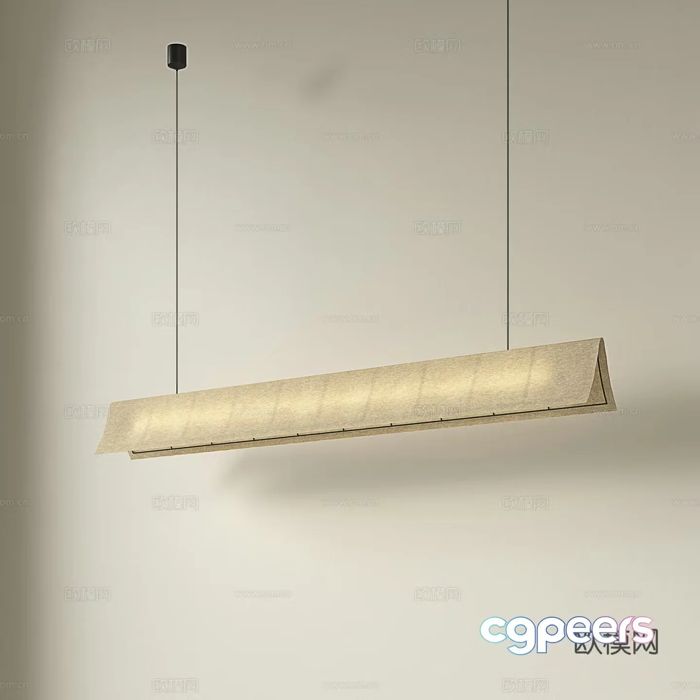 Japanese long chandelier retro restaurant chandelier new Chinese tea room chandelier homestay bar chandelier 3D model