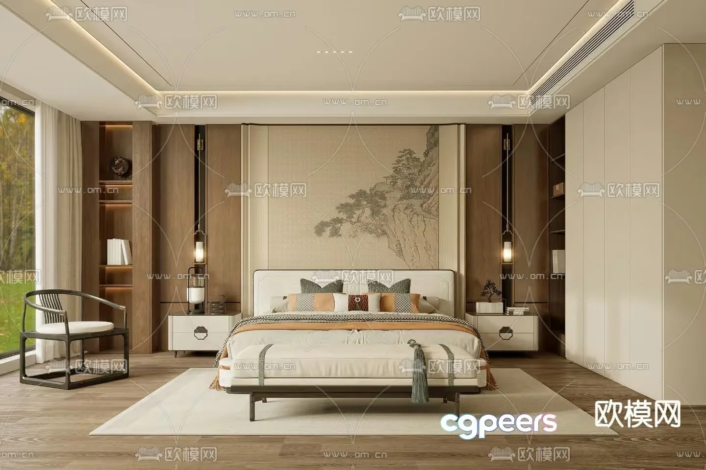 Cozy Bedroom 3D Model – 4285 – VRAY Render