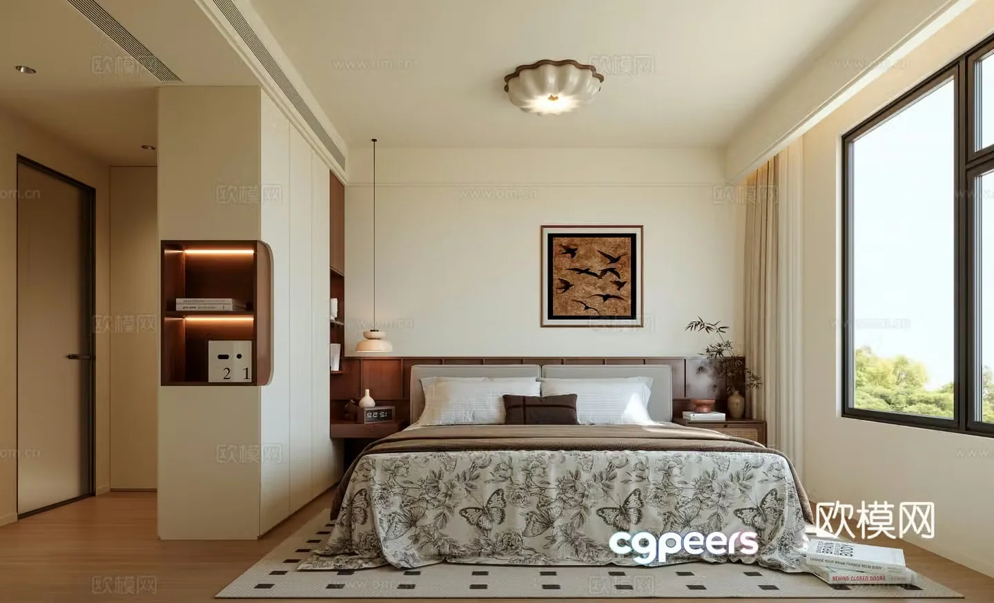 Middle-aged bedroom 3d model