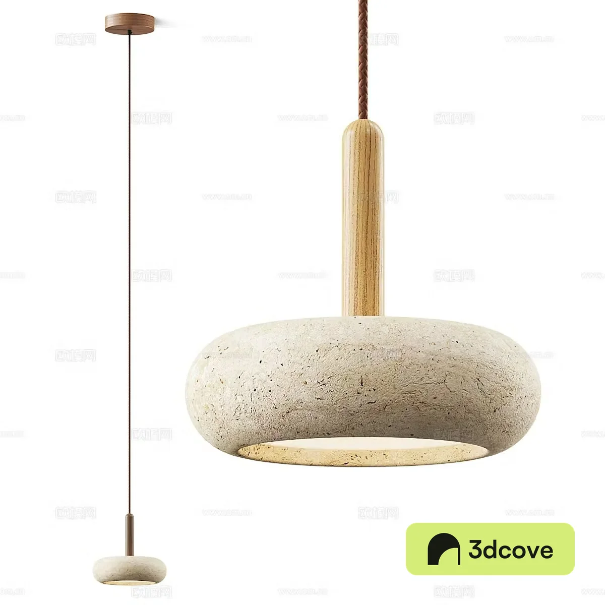 New Chinese style Wasabi Decorative Chandelier 3D Model