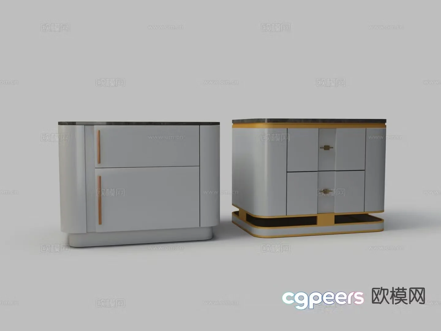 Modern bedside table 3d model