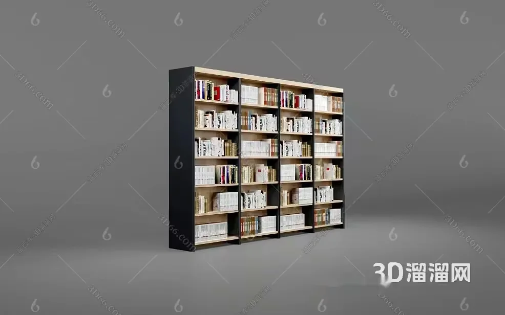 A Bookshelf 3D Model – 6396 – VRAY Render