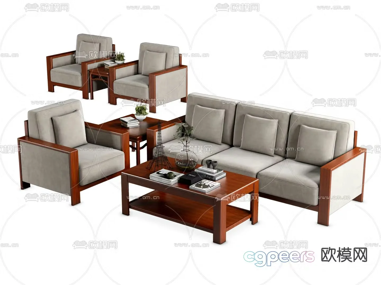 Office sofa reception sofa 3d model