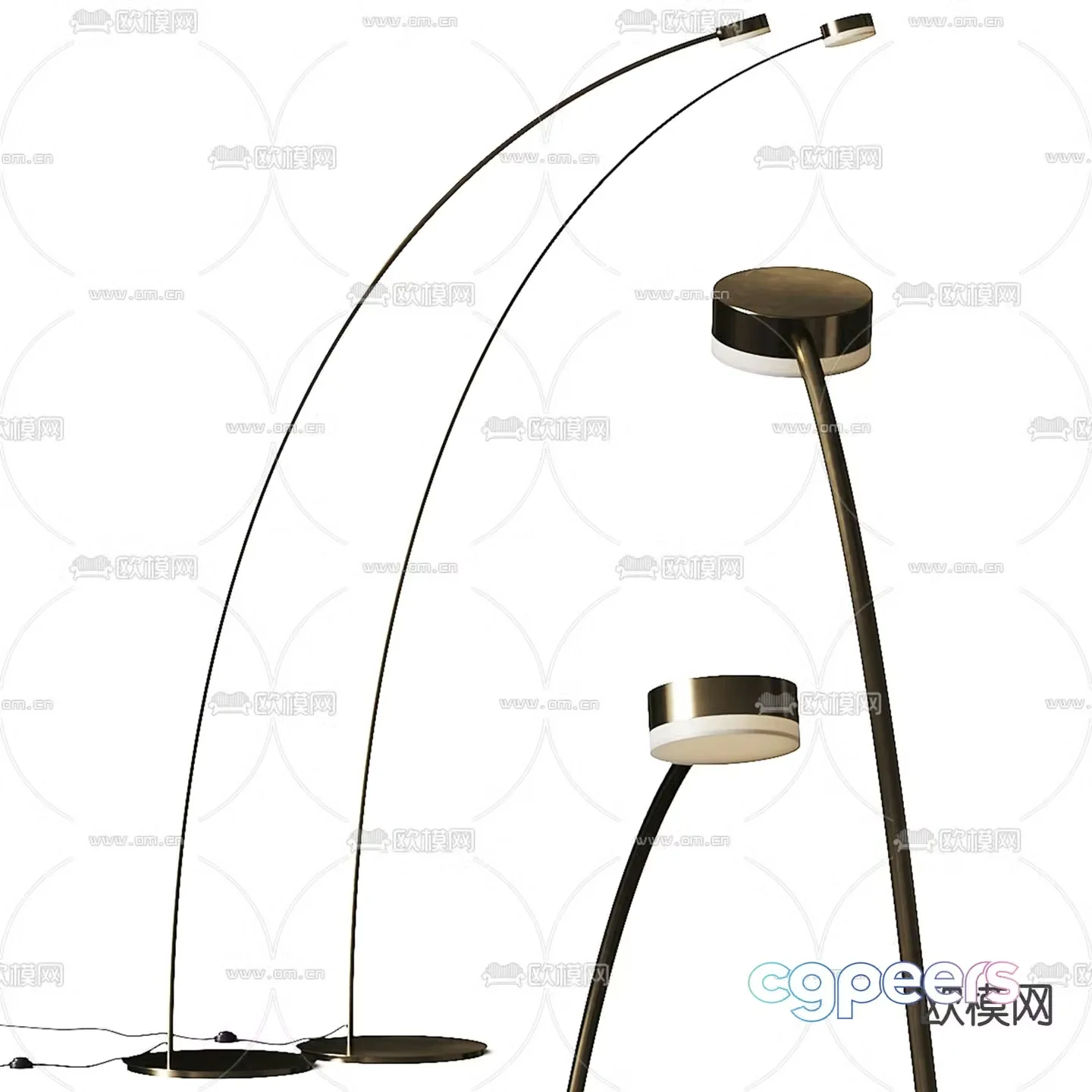 Light luxury floor lamp fishing lamp 3d model