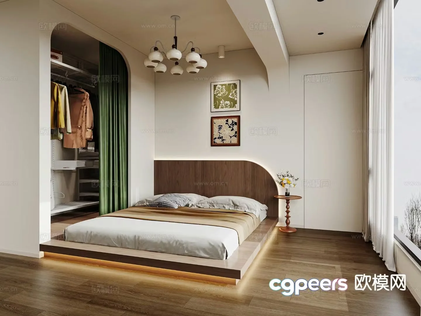 Medieval style bedroom second bedroom 3D model