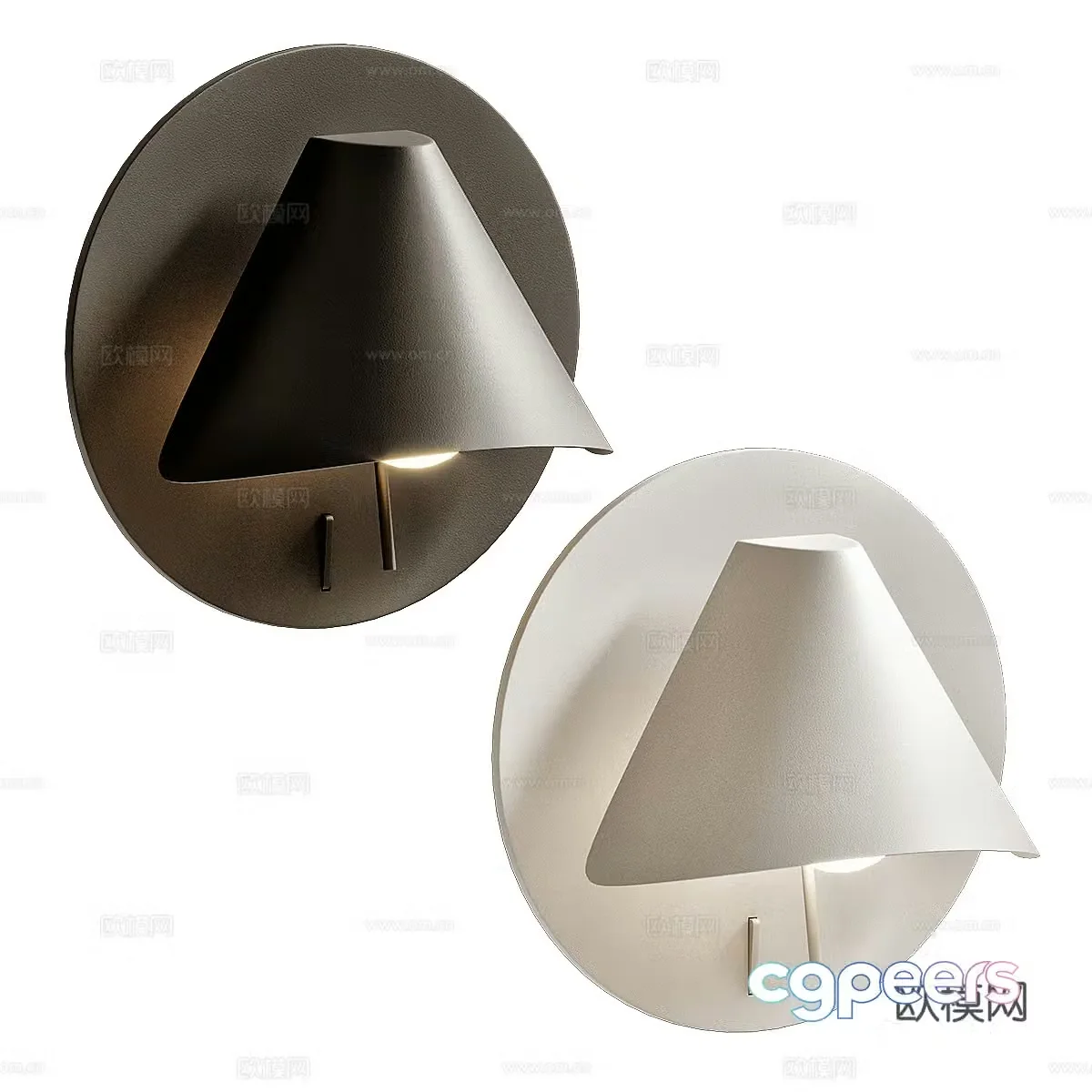 New Chinese style Noon Faro Metal Wall Light 3D Model