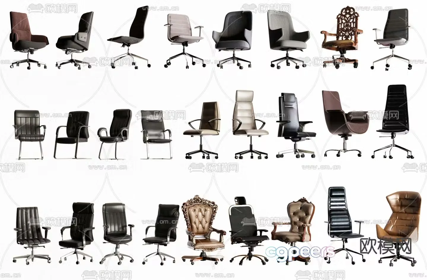 Office chair shift chair staff chair 3d model