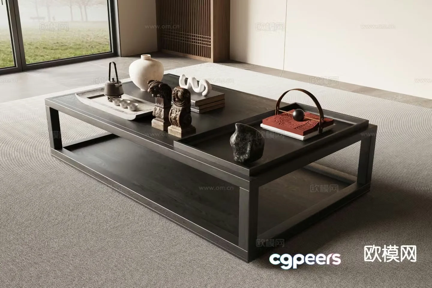 New Chinese style coffee table Song style coffee table 3D model
