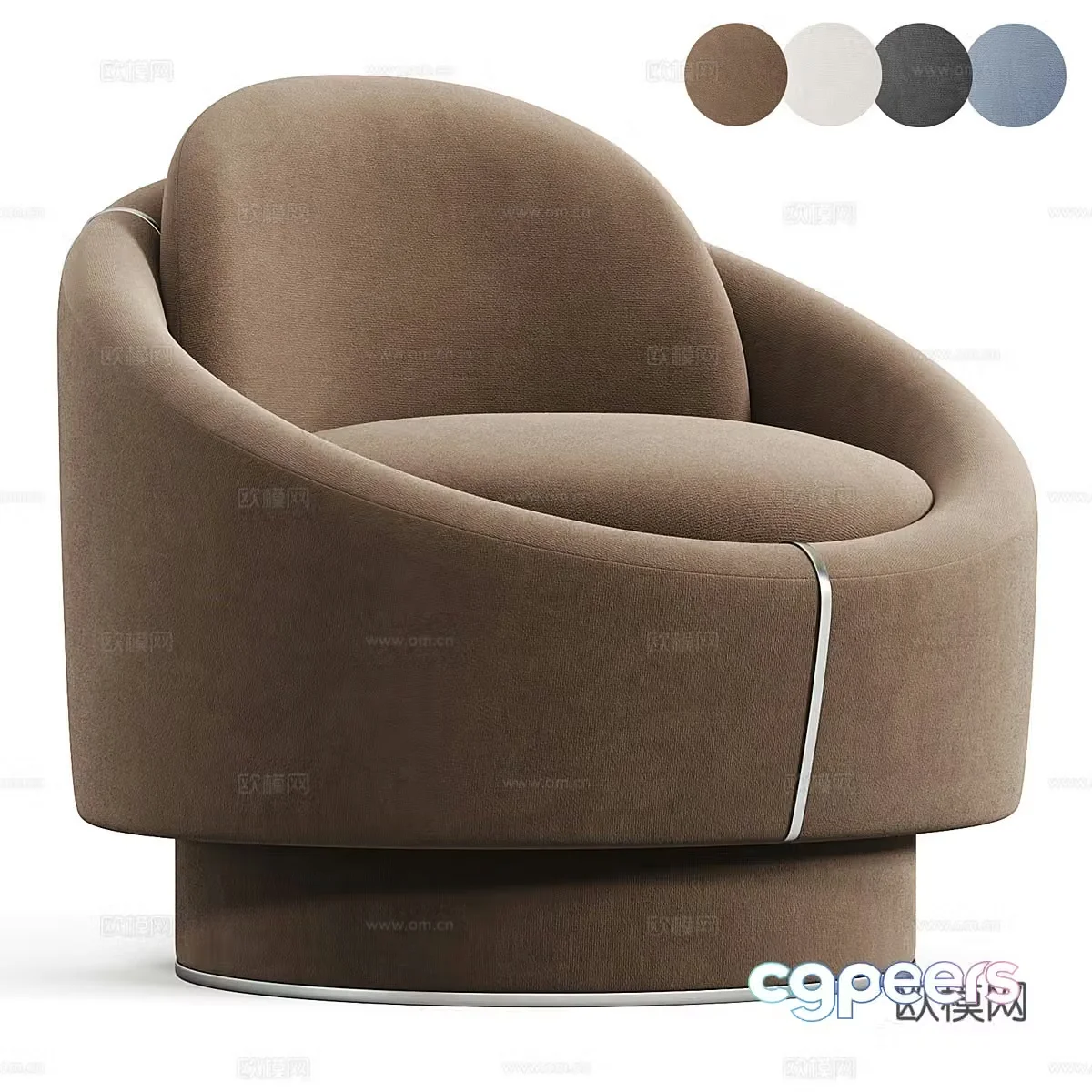 New Chinese style single sofa 3d model
