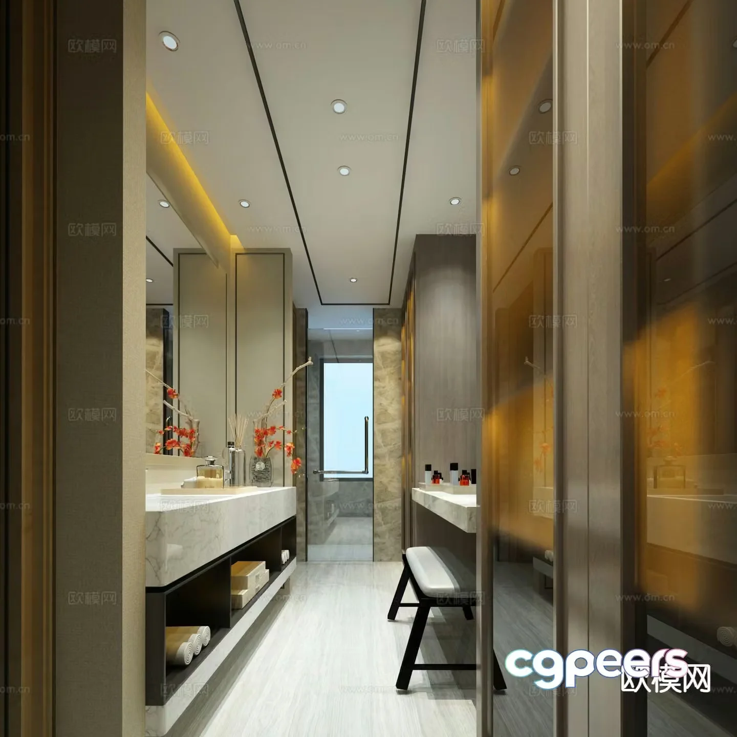 modern bathroom bathroom toilet 3d model