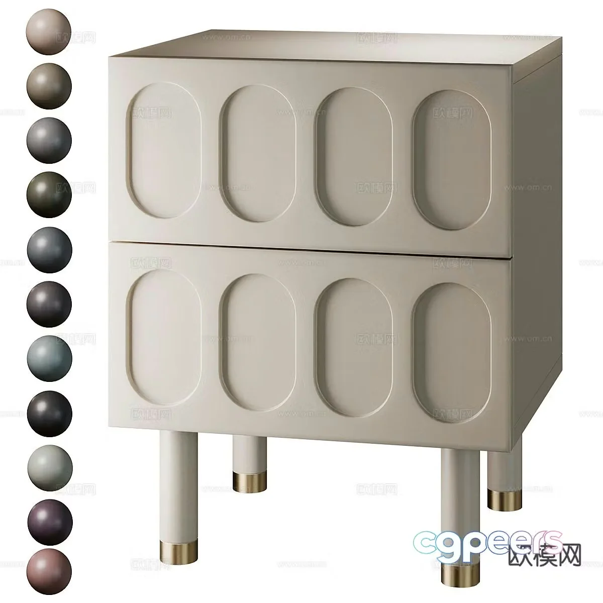 Modern bedside table 3d model