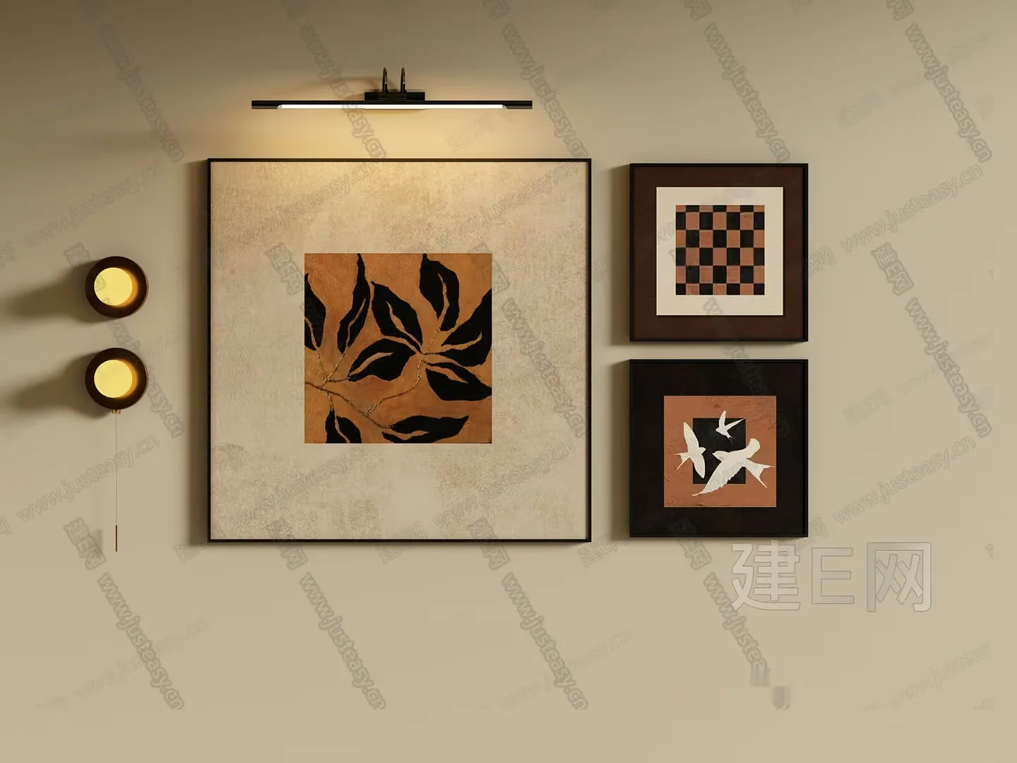 Cozy Wall Decor 3D Model – 2665 – VRAY Render