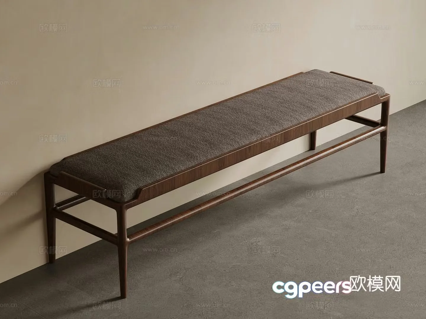 Shoe change stool New Chinese style shoe change stool Bench 3D model