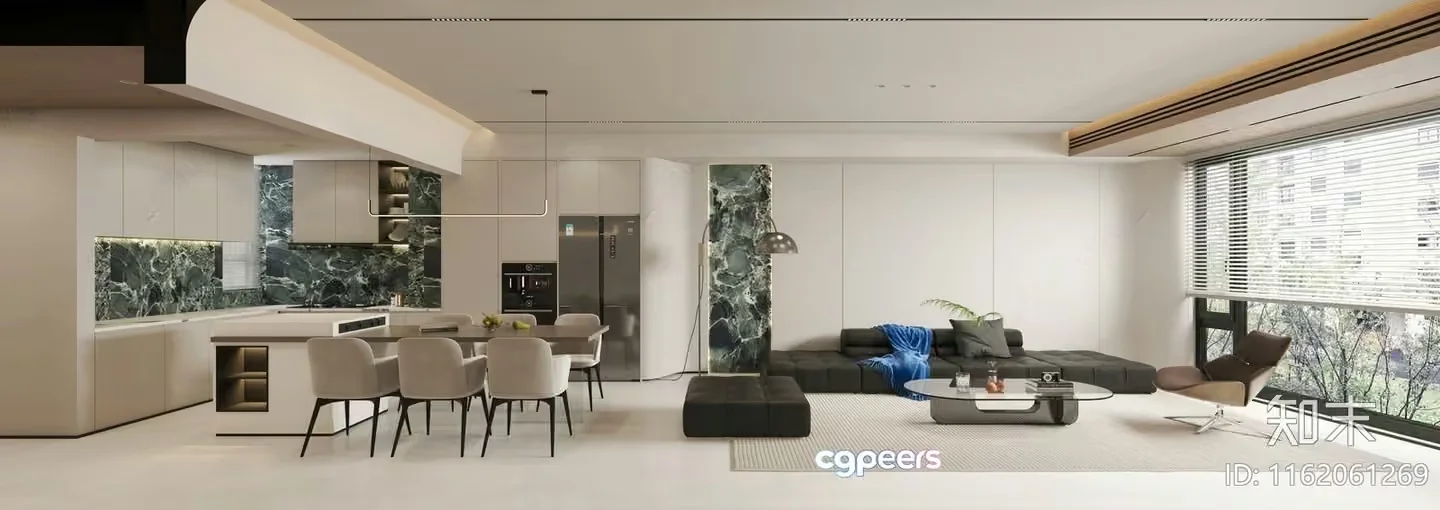 Modern Living Room 3D Model – 11171 – VRAY Render